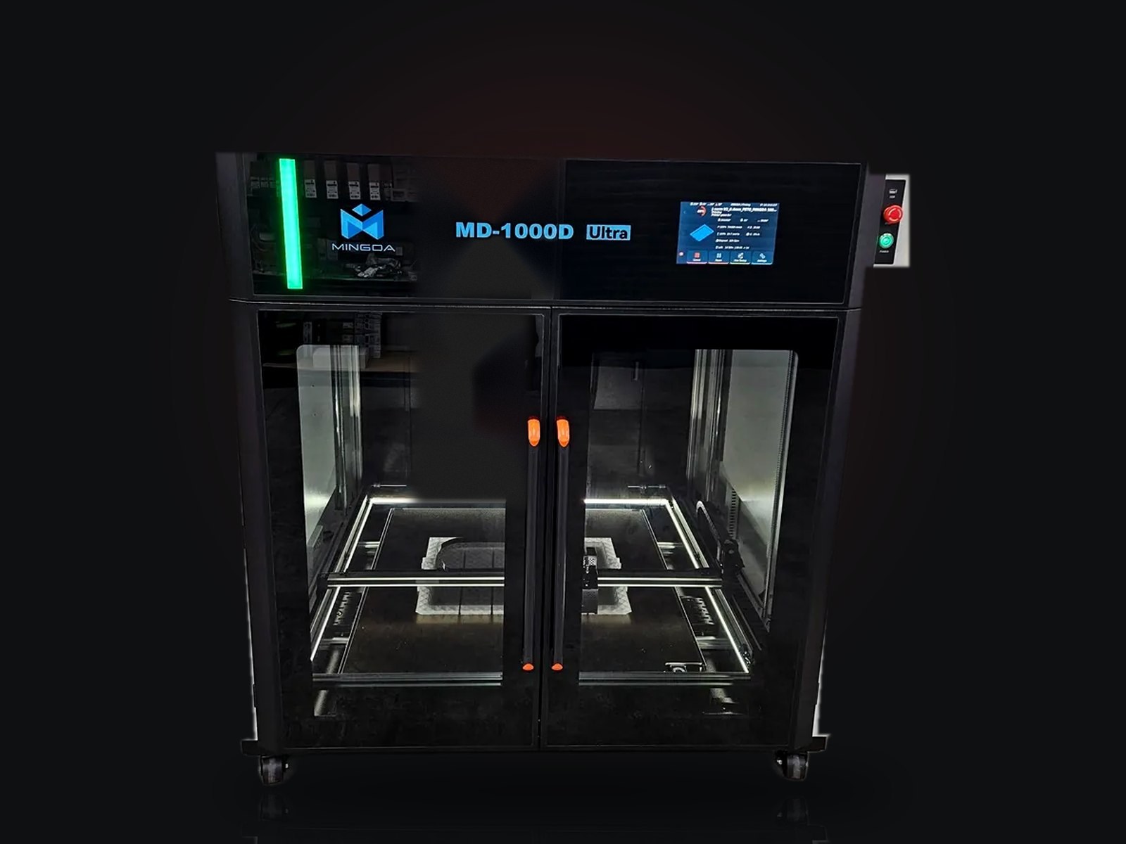 Mingda MD-1000D Ultra met een print in de kast
